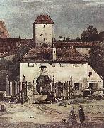 Bernardo Bellotto Ansicht von Pirna, Pirna von der Sudseite aus gesehen, mit Befestigungsanlagen und Obertor (Stadttor) sowie Festung Sonnenstein painting